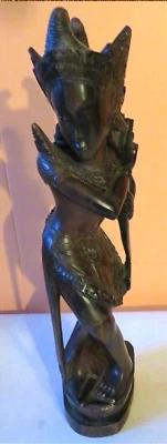 Gran estatua exótica intrincada tallada a mano de Ramayana Bali-Indonesia madera de cocobolo Foto 1 de 4