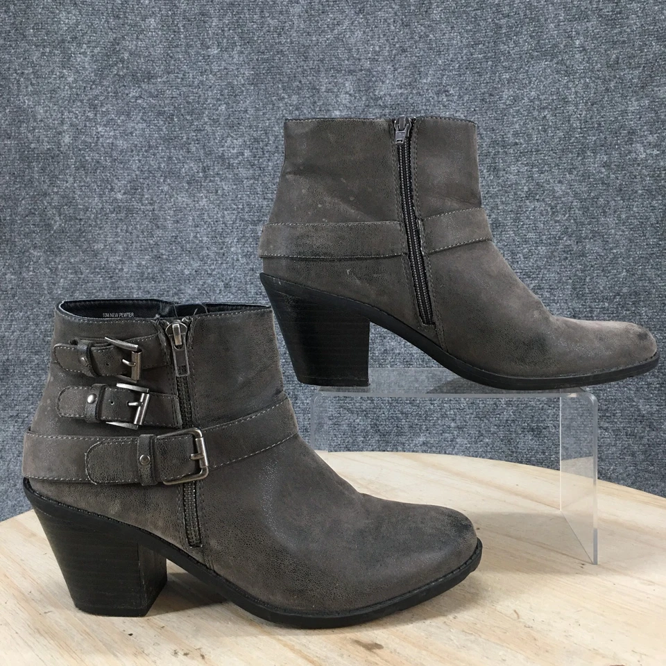 Madeline Niña Botas Mujer 10 M Saint 5 Botines Tacones 521033 Gris Cremallera Foto 1 de 4