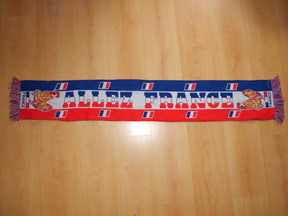 Echarpe de football vintage de l'équipe de France Bleu Taille Unique - Photo 1/1