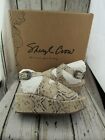 New ~ Sheryl Crow SC Wedge Natural Snake Leather Platform Wedge Sandals Size 7 M