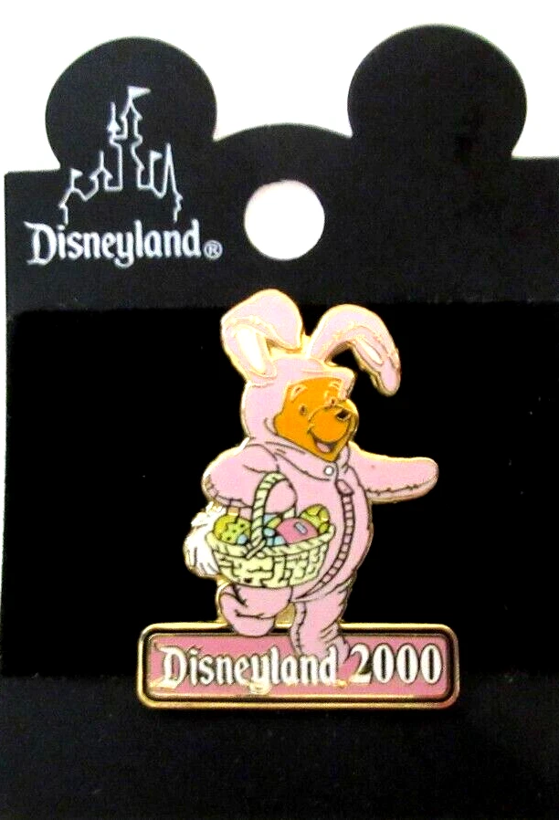 Значок Disneyland / Пасха 2000 с Винни-Пухом в роли пасхального кролика - Изображение 1 из 2