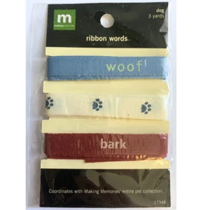 Making Memories Ribbon Dob Words 3 Different Ribbons 2004 Brand New - Picture 1 of 2