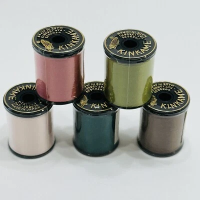 Kinkame 100% Silk Thread 100m Japan 50 Weight Lot of 5 Spools 80 192 2 64 6 - Image 1 of 4