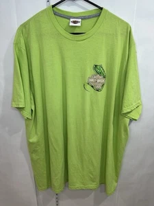 Harley Davidson Lime Green Cozumel Mexico Leguana T-Shirt Gr. L-XL Distressed - Bild 1 von 9