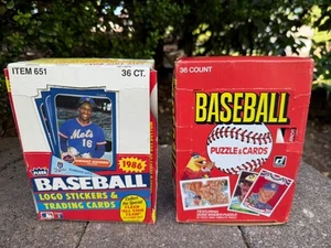 1984 Donruss & 1986 Fleer Baseball Wax Boxes....Empty - Picture 1 of 12