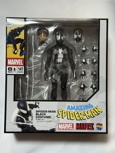 Medicom MAFEX No. 147 The Amazing Spider-Man Black Costume Comic Ver. Figure New - Picture 1 of 2
