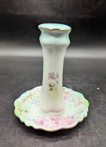Antiguo porta alfiler sombrero de porcelana floral de 1910 R S Prusia pintado a mano 5,25" - Imagen 1 de 10