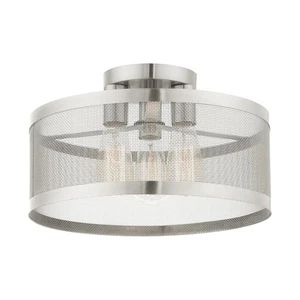 Industro - 3 Light Semi-Flush Mount in Contemporary Style - 15 Inches wide by - Picture 1 of 4
