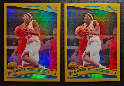 (2) 2005-06 Topps Chrome Louis Williams Gold Refractor RC /99 Philadelphia 76ers - Image 1 of 2