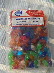 144 Large Twist Bulbs 9 COLORS Ceramic Christmas Tree Light Vintage NARCO - Picture 1 of 5