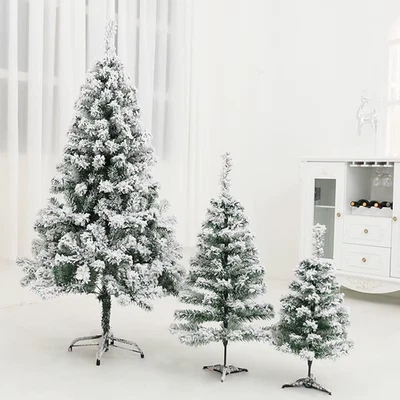 Artificial Christmas Tree Fir Pine Fluffy Green PVC Reusable Christmas Trees - Image 1 of 4