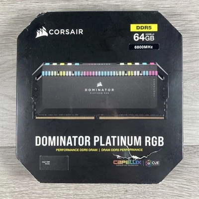 CORSAIR Dominator Platinum RGB 64GB (2 x 32GB) DDR5 6800mhz (PC5 54400) Memory - Image 1 of 4