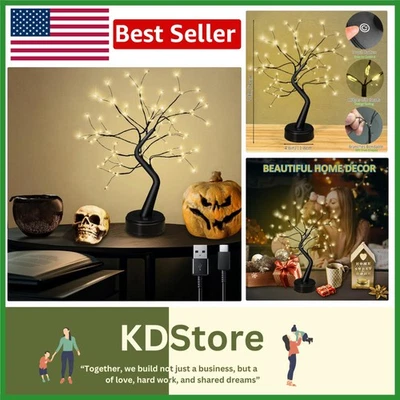Black Bonsai Tree LED Light - Aesthetic & Versatile Home Decor - Image 1 of 4