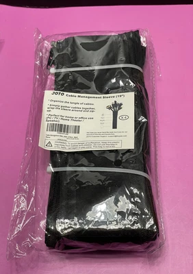JOTO Funda de Administración de Cables 19” Organizador de Cables con Cremallera Paquete de 4 Negro Foto 1 de 3