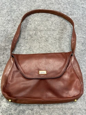 Bolso de Hombro Hobo de Cuero Marrón Perlina New York Usado en Excelente Condición Foto 1 de 4