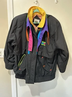 Vintage L/XllL Gallery 80/90Retro Y2K Neon Jacket pink,purple,green,yellow Women - Image 1 of 4