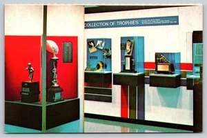 Postcard Ohio Canton Pro Football Hall of Fame Collection of Trophies c1970s OH - Picture 1 of 2