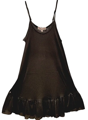 Pretty Angel Layering Tunic Tank Women Small Black Extender Top Ruffled Boho New - Image 1 of 4