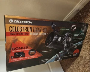 Celestron 114AZ Smartphone Ready Reflector Telescope 29410-K MSRP $220 - Picture 1 of 3