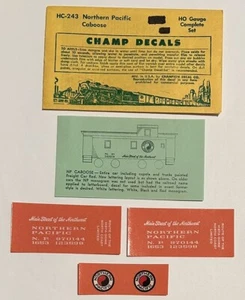 CHAMP HO DECAL - NORTHERN PACIFIC/NP CABOOSE (EARLIER RUN) - #HC-243 - Picture 1 of 1