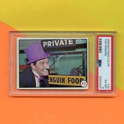 Original 1966 Topps Batman Bat Laffs Trading Card #42 PSA 6 - Image 1 of 4