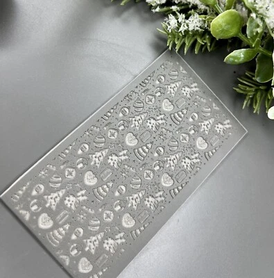 Polymer clay texture mat Christmas 1_ Rubber texture mat_ Christmas texture_ Cla - Image 1 of 4