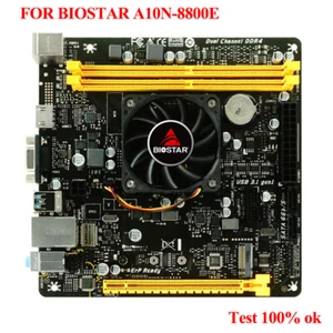 FOR BIOSTAR A10N-8800E Mini ITX Motherboard Integrated AMD 8800P Quad-Core DDR4 - Picture 1 of 3