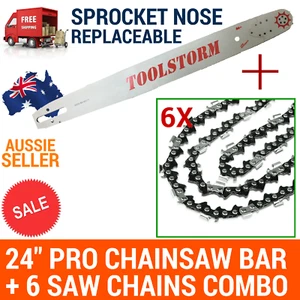 24'' CHAINSAW BAR &6 CHAIN FIT Husqvarna 435EII 440EII 550XP Mark II 455R-AT 460 - Picture 1 of 3