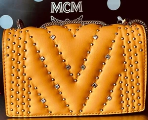 MCM Mini Bag Radiant Yellow Diamond Disco NWT - Picture 1 of 8
