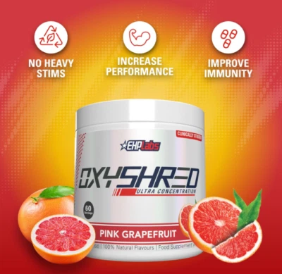 EHPLABS EHP Labs OxyShred Pre Workout Powder - Pink Grapefruit - Fat Burner