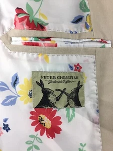 Peter Christian Sport Mantel Herren 40R Beige 100% Baumwolle mit Chirurgenbündchen Neu! - Bild 1 von 10