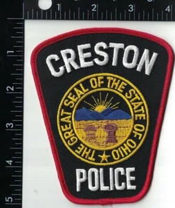 Creston Police red border Patch Ohio OH - Picture 1 of 1