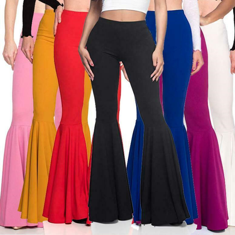 Women Flared Trousers Fishtail Extra 