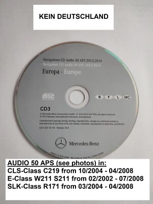 NAVIGATION CD MERCEDES AUDIO 50 NTG1 FRANCE BELGIUM 2013/2014 SLK CLS E Class - Bild 1 von 2