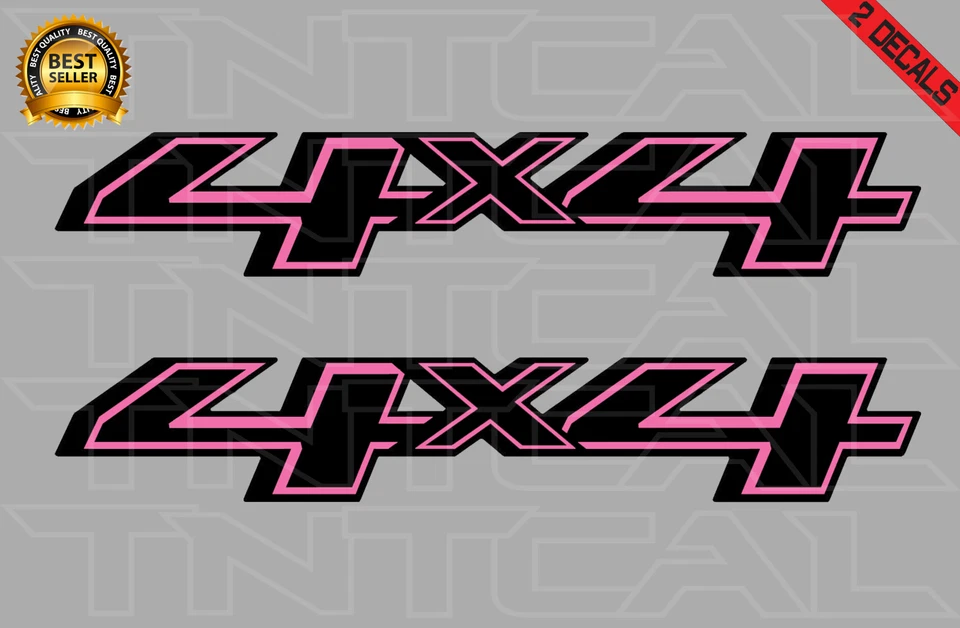 Juego de calcomanías 4x4 para: 2014-2018 Chevy Silverado GMC Sierra pegatina de vinilo rosa Foto 1 de 1