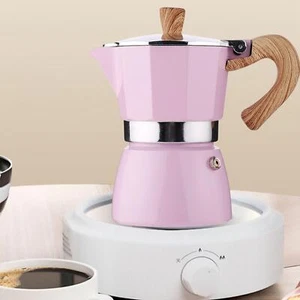 Aleación de aluminio, cafetera, hervidor de agua, manual, rosa, de moda, - Imagen 1 de 14