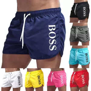 Mens Swimming Board Shorts Swim Short Trunks Summer Sports Beach Pants Bottoms - Picture 1 of 18