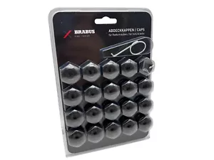 20x Original Brabus Abdeckkappenset Black for Wheel Bolt Shrouds OEM - Picture 1 of 6