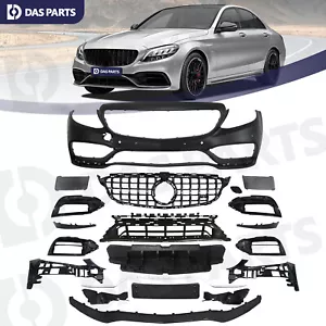 To W205 C63 AMG Bumper Facelift Kit For 2015-2018 Mercedes Benz W205 C Class - Picture 1 of 11