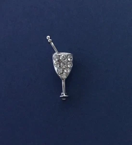 Broche broche taza y paja cristal transparente - Imagen 1 de 1