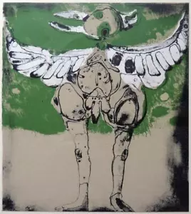 1975 Rare ARUN BOSE Original ETCHING COCK Aquatinta Bangladesh India Nude Male VG - Bild 1 von 8