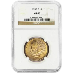 1932 $10 Indian Head Gold Eagle NGC MS63 Brown Label - Picture 1 of 2