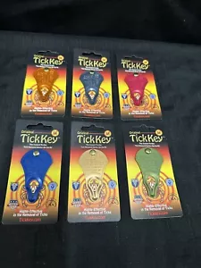 (6) Original TICK KEY Tick Removal Device For Kids Adults Pets USA Made Aluminum - Picture 1 of 3