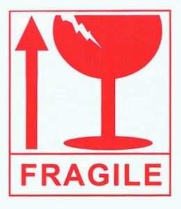 300 Etichette Adesive spedizioni con scritta "Fragile" per spedizioni 8 * 9cm - Zdjęcie 1 z 1