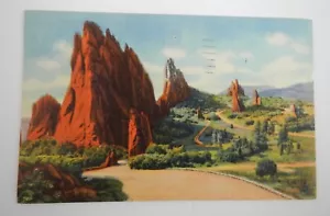 Vint. Farbe P/C von Colorado - Garten der Götter, Pikes Peak Region, Colo. - Bild 1 von 2