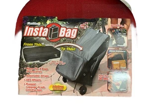 NEW ROLLING INSTA BAG  12” X 24" x 12" Holds 30# Zippered Side Pocket ABS Wheels - Picture 1 of 4