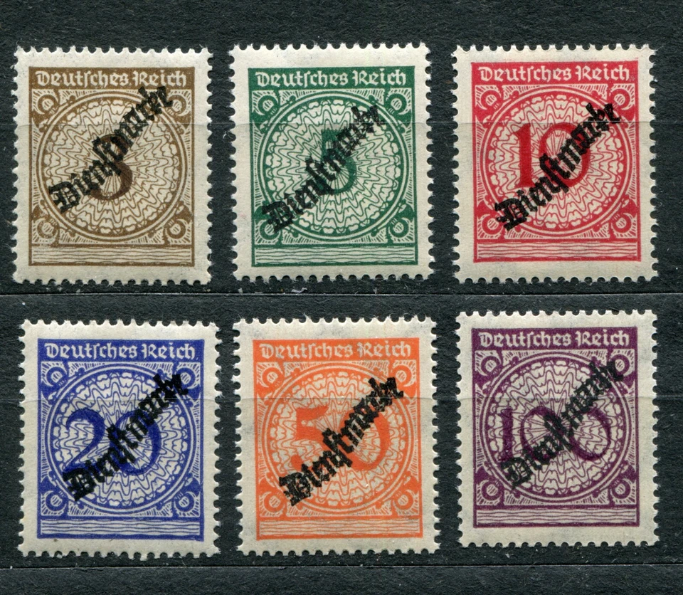 GERMANY REICH 1923 NEW CURRENCY OFFICIAL SET SCOTT O47-O52 PERFECT MNH - Image 1 of 1