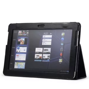 FUNDA DE CUERO NEGRA ABATIBLE PARA SAMSUNG GALAXY TAB 2 10.1 P5100 P5110 + 2 PELÍCULAS - Imagen 1 de 4