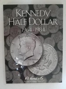 H.E. Carpeta de medio dólar Harris Kennedy 1964 - 1984 exhibición de álbum de almacenamiento de monedas #1 - Imagen 1 de 1