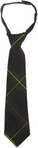 Boys Plaid Green Long Ties SF9012-C1- Adjustable size 4-7, 8-12 & 14-20 - Picture 1 of 1